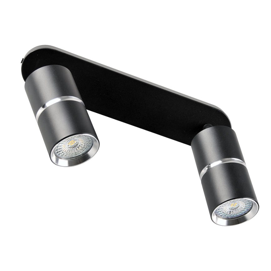 Spotlámpa BAMBOO 2xGU10/10W/230V fekete