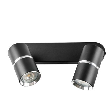 Spotlámpa BAMBOO 2xGU10/10W/230V fekete