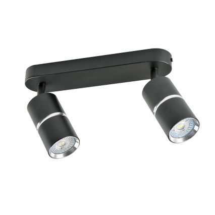 Spotlámpa BAMBOO 2xGU10/10W/230V fekete