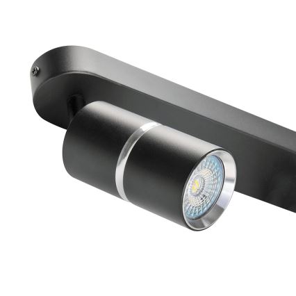 Spotlámpa BAMBOO 2xGU10/10W/230V fekete