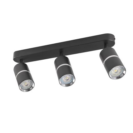 Spotlámpa BAMBOO 3xGU10/10W/230V fekete