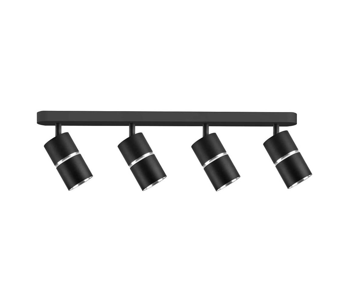 Spotlámpa BAMBOO 4xGU10/10W/230V fekete 324603