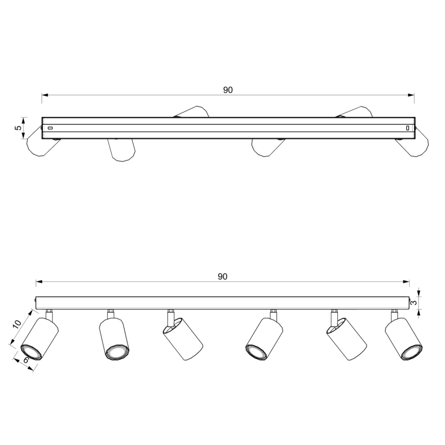 Spotlámpa BELLO 6xGU10/8W/230V fehér