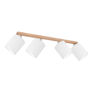 Spotlámpa BENITA 4xE27/25W/230V fehér/tölgy