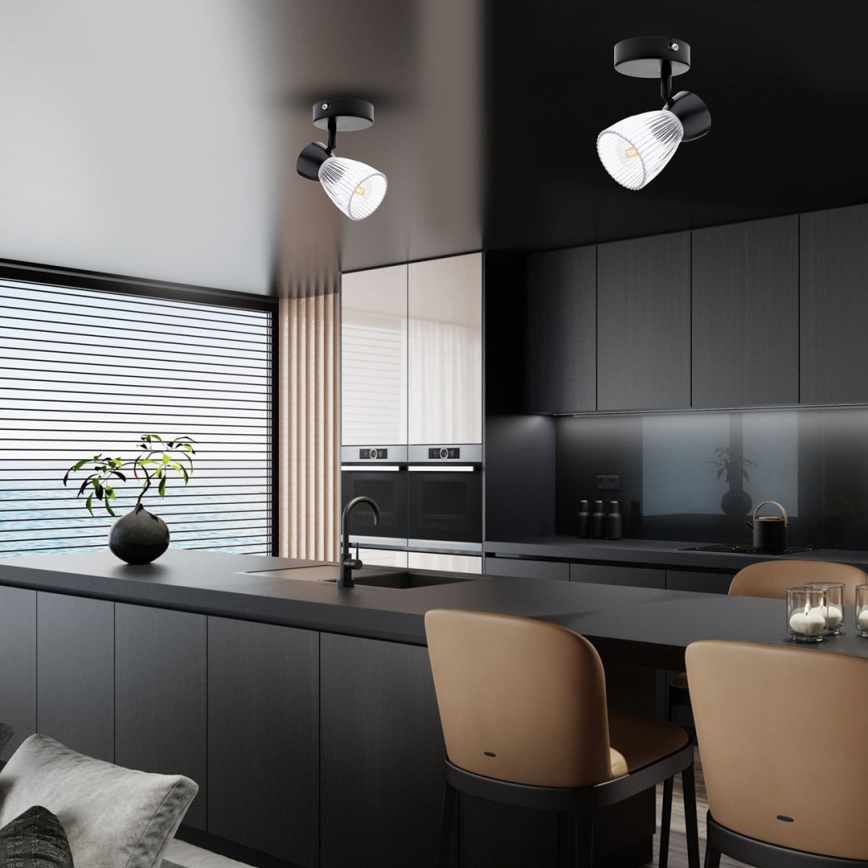 Spotlámpa BEST 1xE14/40W/230V fekete