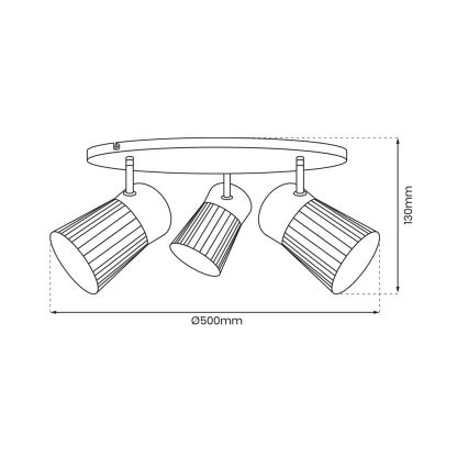 Spotlámpa BEST 3xE14/40W/230V arany