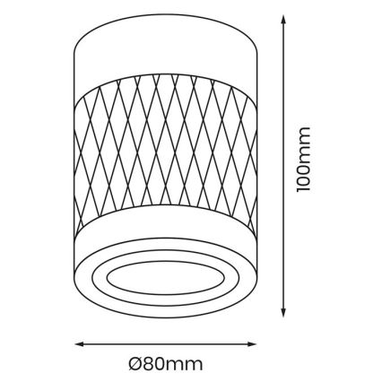 Spotlámpa BIMA 1xGU10/25W/230V kerek fehér