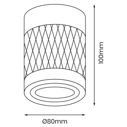 Spotlámpa BIMA 1xGU10/25W/230V kerek fekete