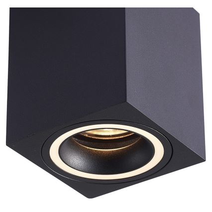 Spotlámpa BIMA 1xGU10/25W/230V négyzetes fekete