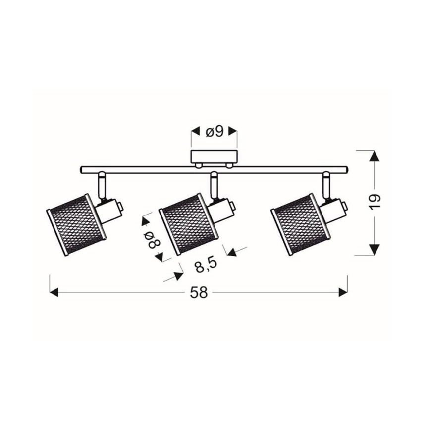 Spotlámpa CANABERA 3xE14/40W/230V