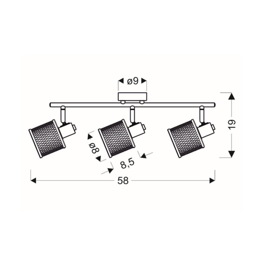 Spotlámpa CANABERA 3xE14/40W/230V
