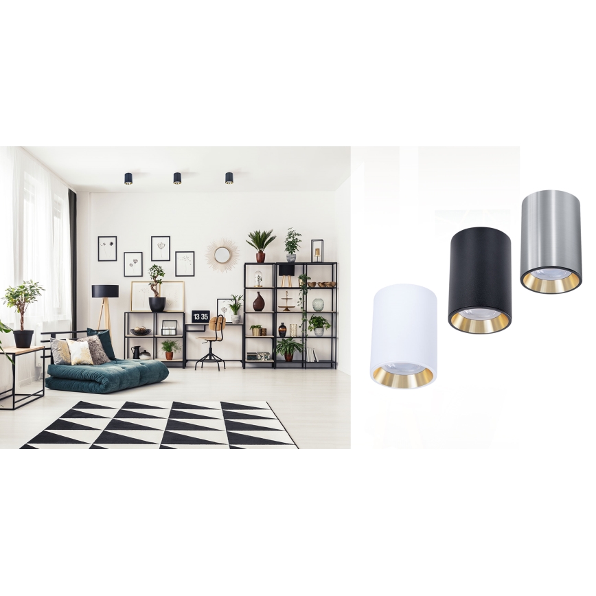 Spotlámpa CHLOE 1xGU10/35W/230V kerek fekete/arany