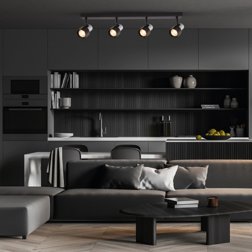 Spotlámpa CINO 4xGU10/8W/230V fekete