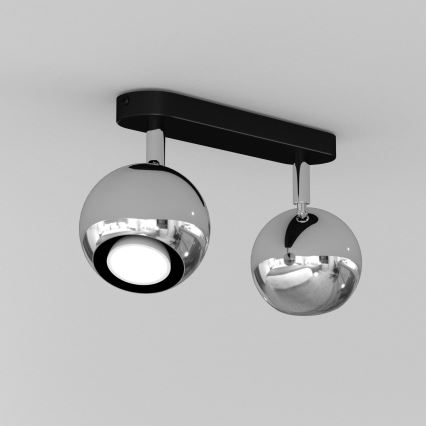 Spotlámpa COMET 2xGU10/8W/230V fekete/fényes króm