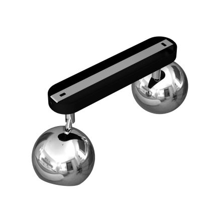 Spotlámpa COMET 2xGU10/8W/230V fekete/fényes króm