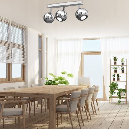 Spotlámpa COMET 3xGU10/8W/230V fehér/fényes króm