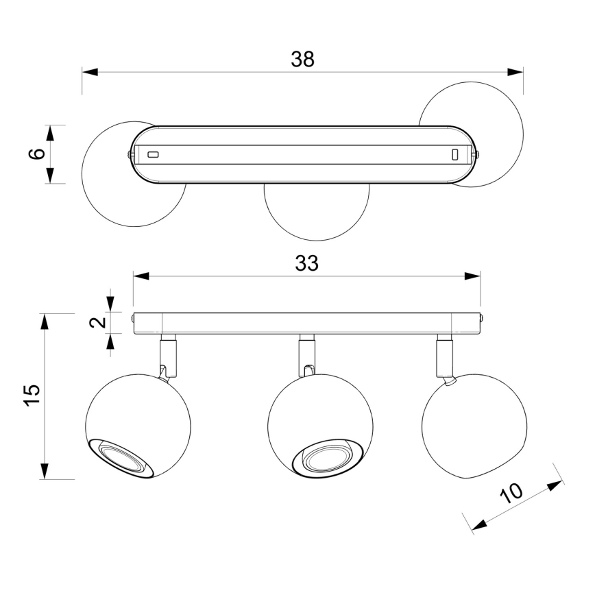 Spotlámpa COMET 3xGU10/8W/230V fehér/fényes króm