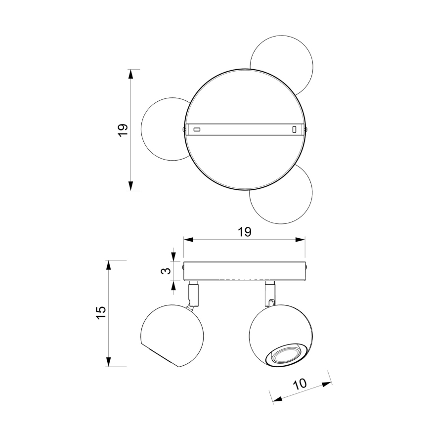 Spotlámpa COMET 3xGU10/8W/230V fehér/fényes króm