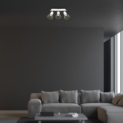 Spotlámpa DANTE 3xGU10/25W/230V fehér/arany