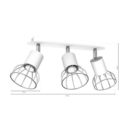 Spotlámpa DANTE 3xGU10/25W/230V fehér/fényezett króm