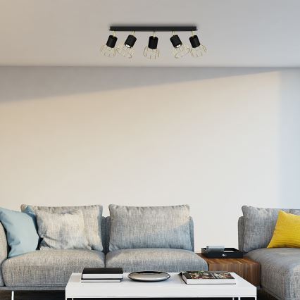 Spotlámpa DANTE 5xGU10/25W/230V fekete/arany