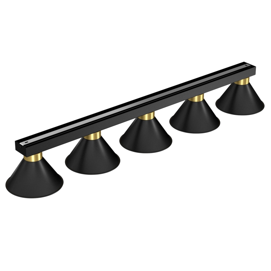 Spotlámpa DEMET 5xE27/60W/230V fekete/arany
