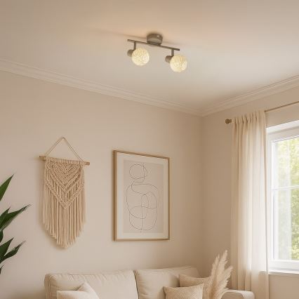 Spotlámpa DEX 2xE14/10W/230V bézs/krém