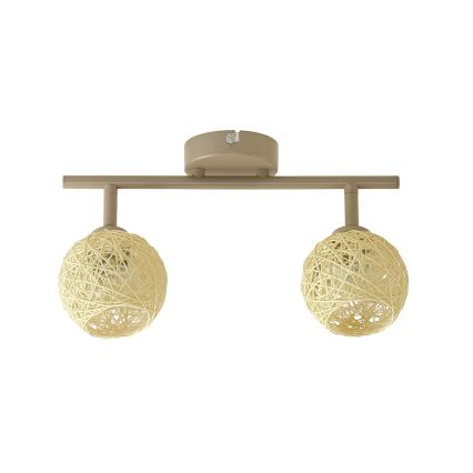Spotlámpa DEX 2xE14/10W/230V bézs/krém
