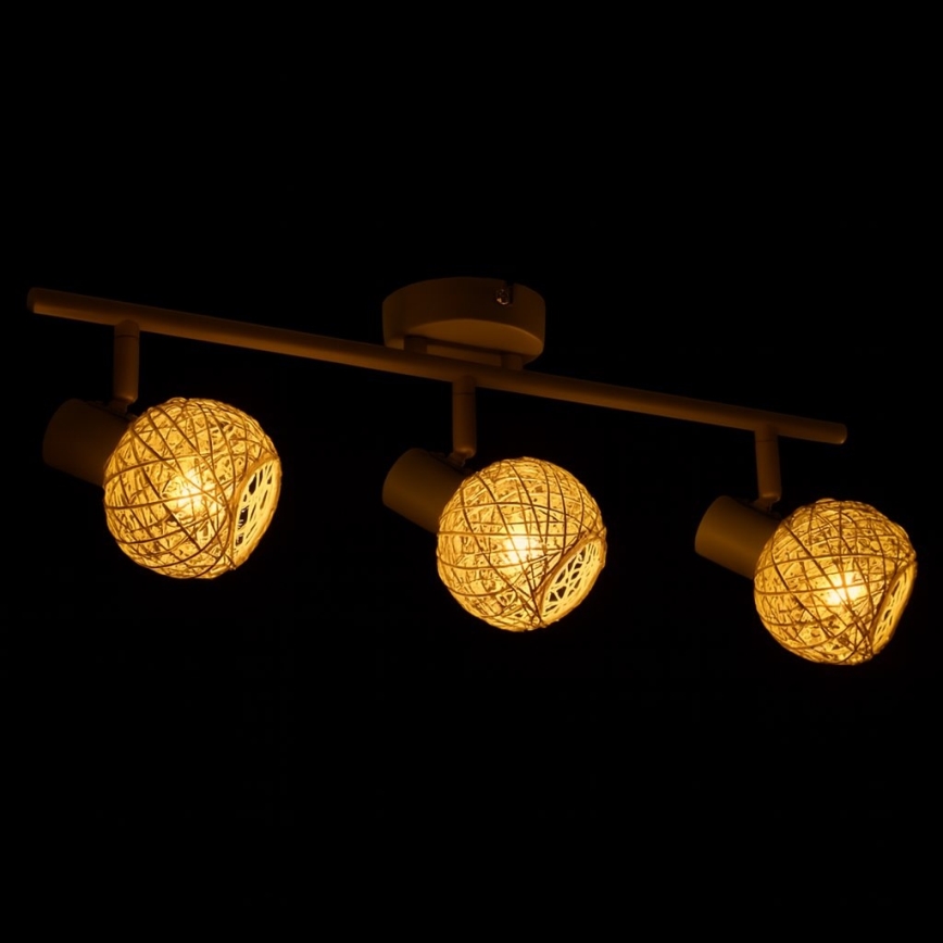 Spotlámpa DEX 3xE14/10W/230V bézs/krém