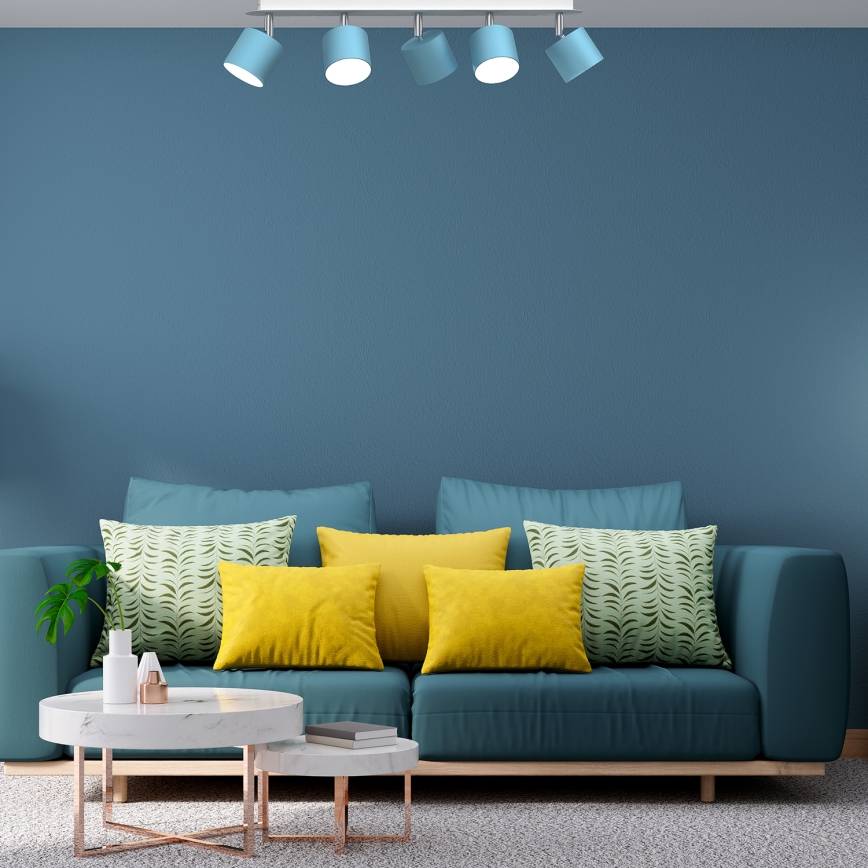 Spotlámpa DIXIE 5xGX53/11W/230V kék