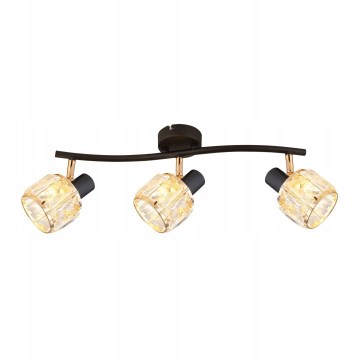 Spotlámpa DUBAI 3xE14/40W/230V fekete/arany