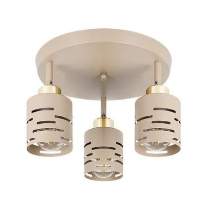 Spotlámpa ELEN 3xE27/35W/230V bézs/arany