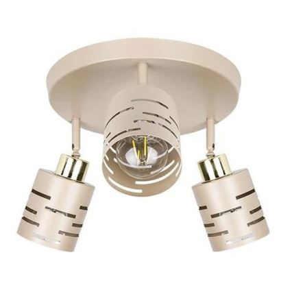 Spotlámpa ELEN 3xE27/35W/230V bézs/arany