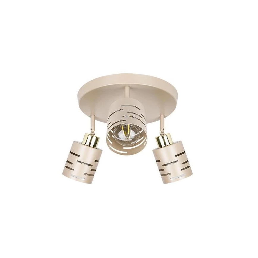 Spotlámpa ELEN 3xE27/35W/230V bézs/arany