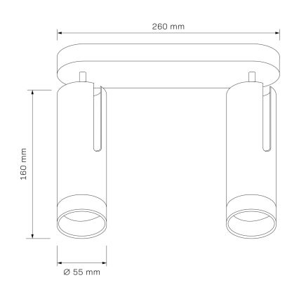 Spotlámpa FADO 2xGU10/10W/230V fehér