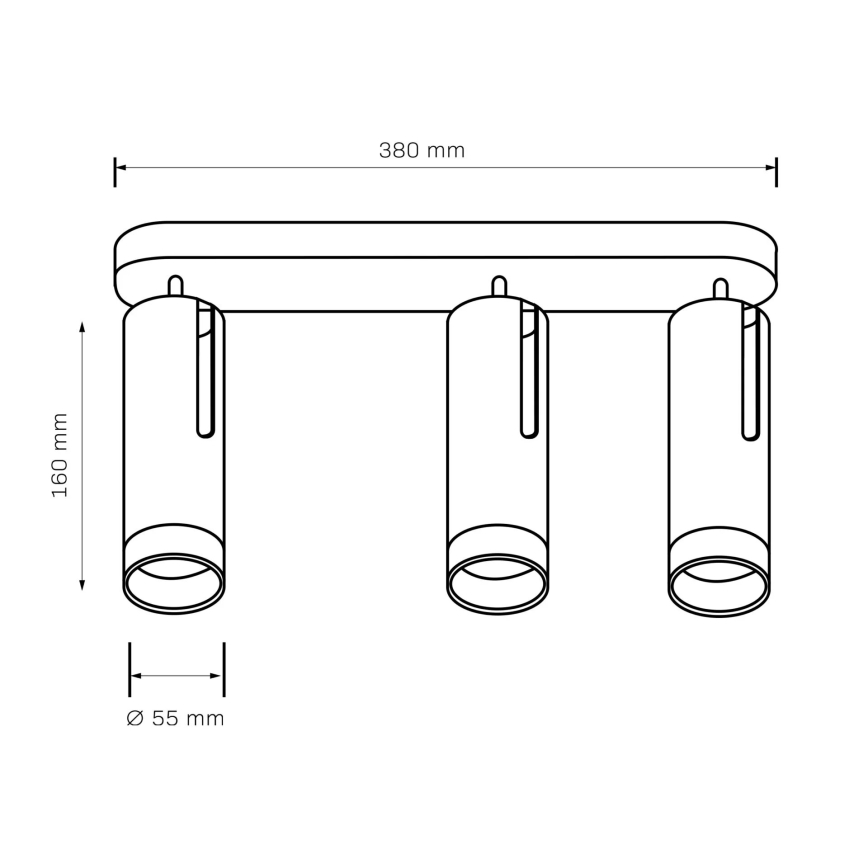 Spotlámpa FADO 3xGU10/10W/230V fekete