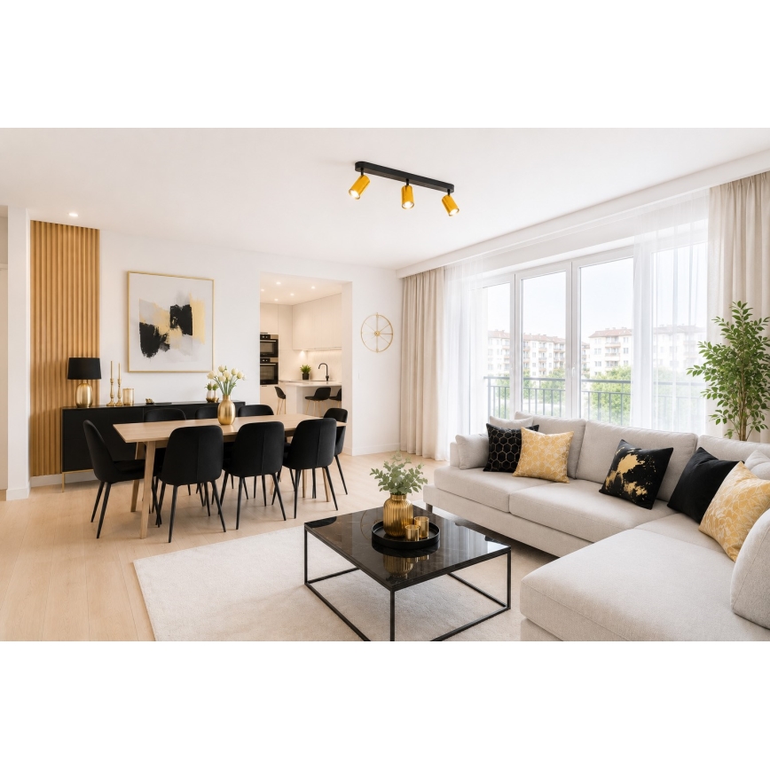 Spotlámpa FAMA 3xGU10/30W/230V arany/fekete