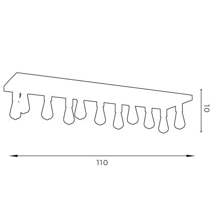 Spotlámpa FILO 11xE27/60W/230V fekete