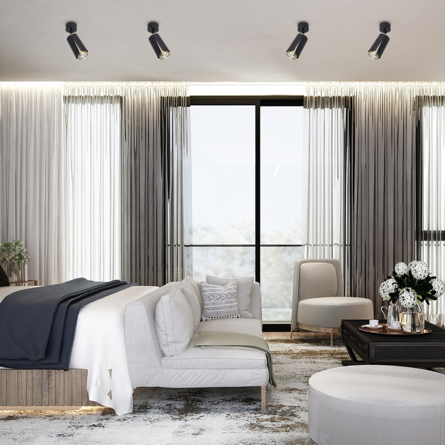 Spotlámpa FLOWER 1xGU10/8W/230V fekete