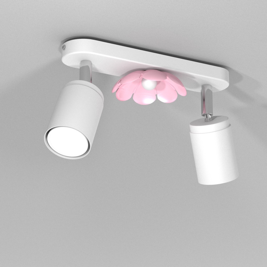 Spotlámpa FLOWER 2xGU10/8W/230V fehér