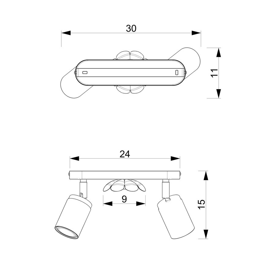Spotlámpa FLOWER 2xGU10/8W/230V fehér