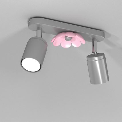 Spotlámpa FLOWER 2xGU10/8W/230V matt króm