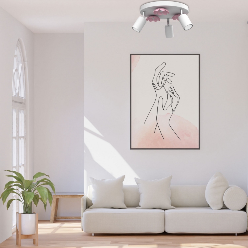 Spotlámpa FLOWER 3xGU10/8W/230V fehér