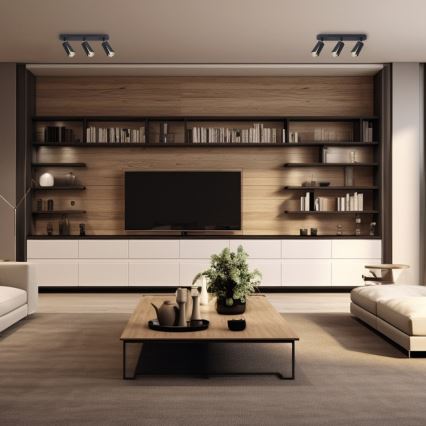 Spotlámpa FLOWER 3xGU10/8W/230V fekete