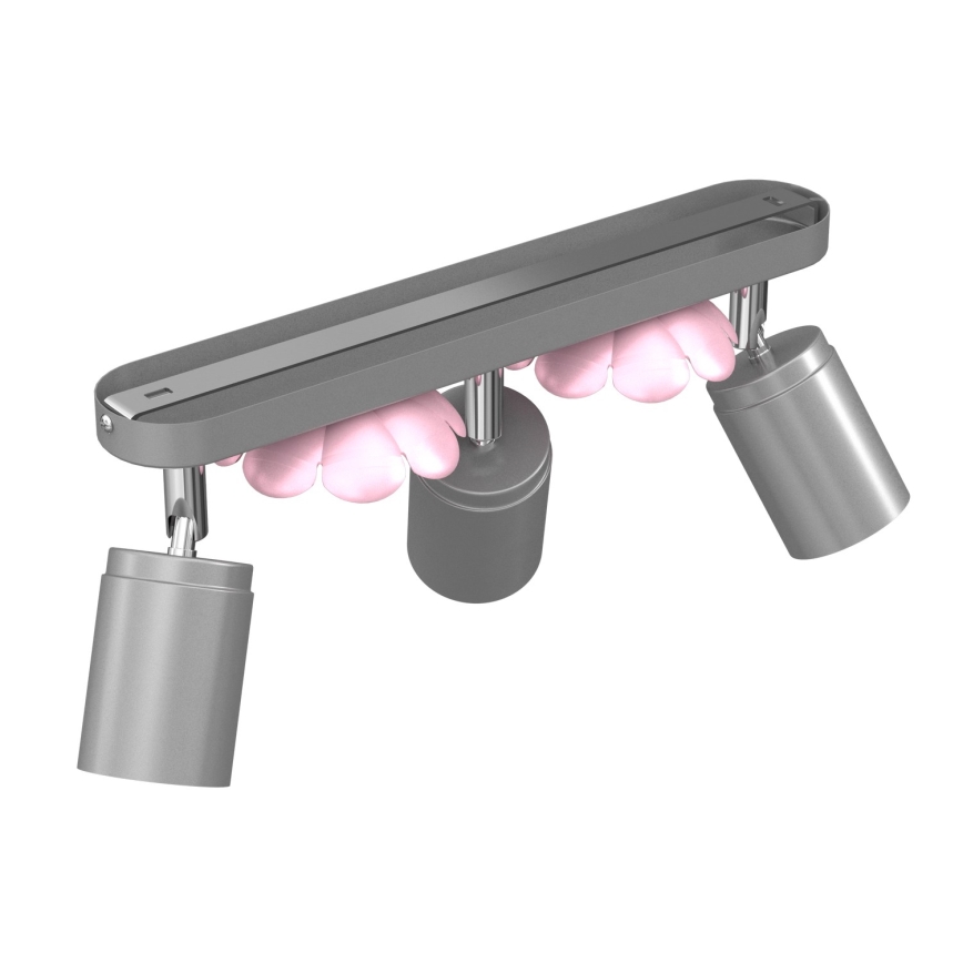 Spotlámpa FLOWER 3xGU10/8W/230V matt króm