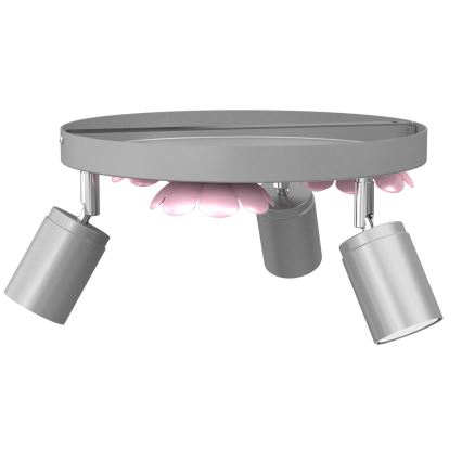 Spotlámpa FLOWER 3xGU10/8W/230V matt króm