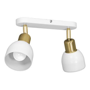 Spotlámpa FRESNO 2xE27/60W/230V fehér/arany