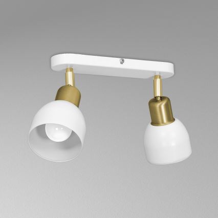 Spotlámpa FRESNO 2xE27/60W/230V fehér/arany