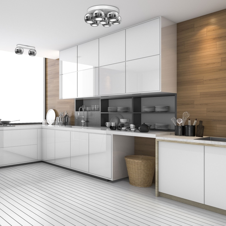 Spotlámpa GALAXY 2xGU10/8W/230V fehér/fényezett króm