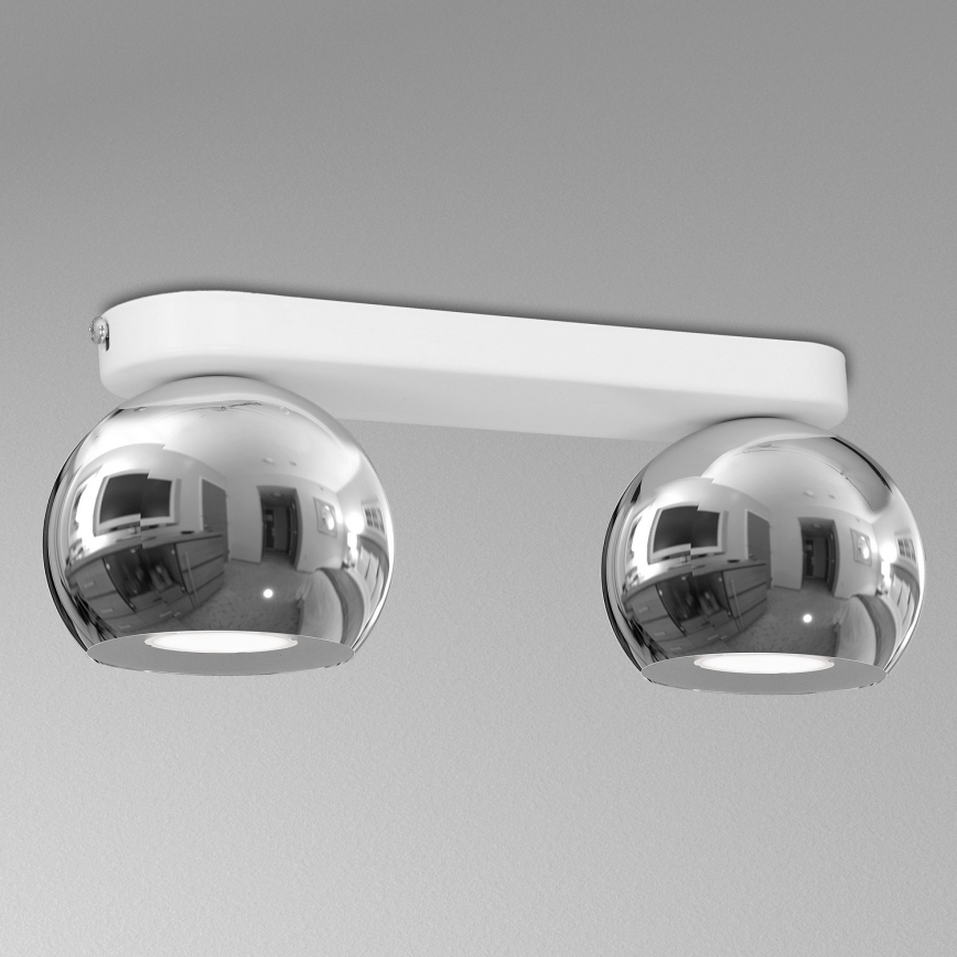 Spotlámpa GALAXY 2xGU10/8W/230V fehér/fényezett króm